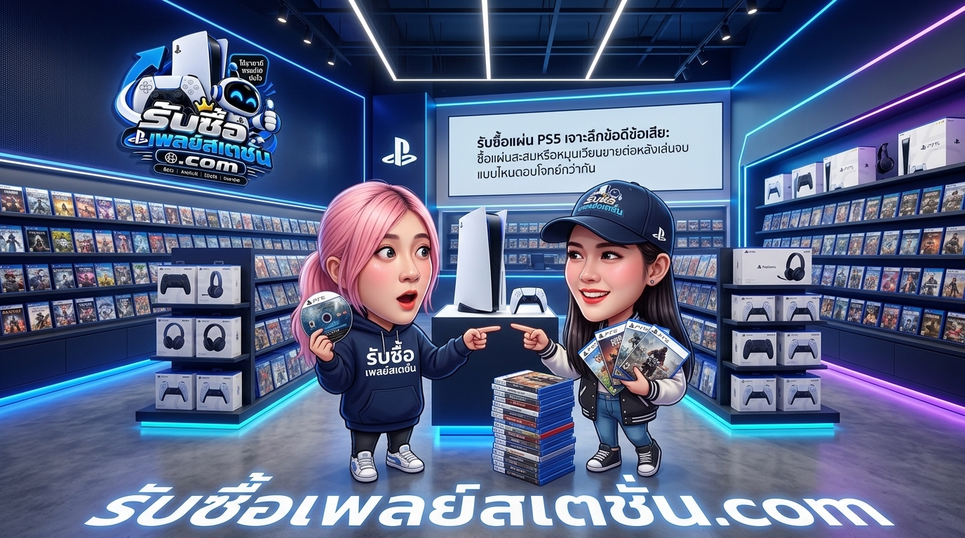 รับซื้อแผ่น PS5 ตรวจสอบสภาพกล่องและแผ่นเกม Ultra HD Blu-ray