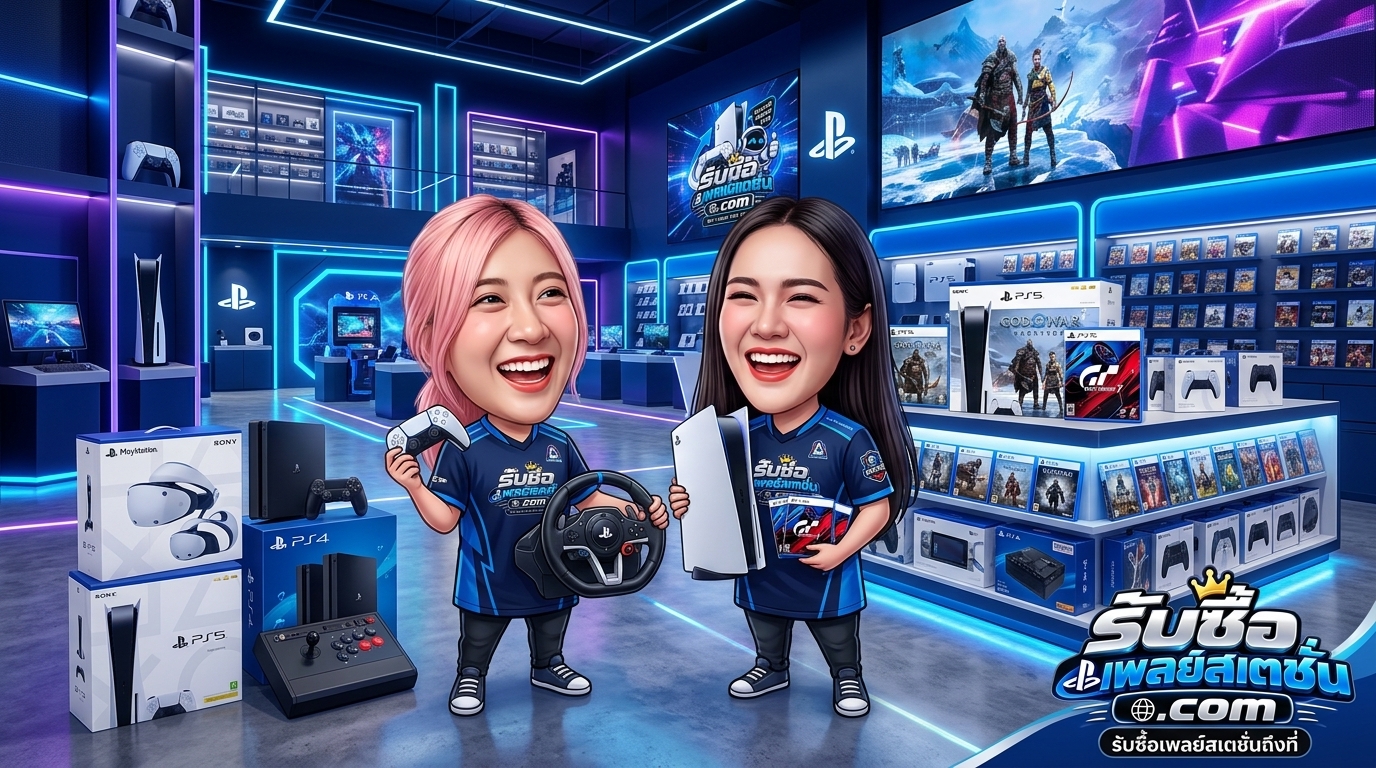 บริการรับซื้อเพลย์สเตชั่นถึงที่พร้อมอุปกรณ์เสริมและพวงมาลัยเกมแข่งรถ