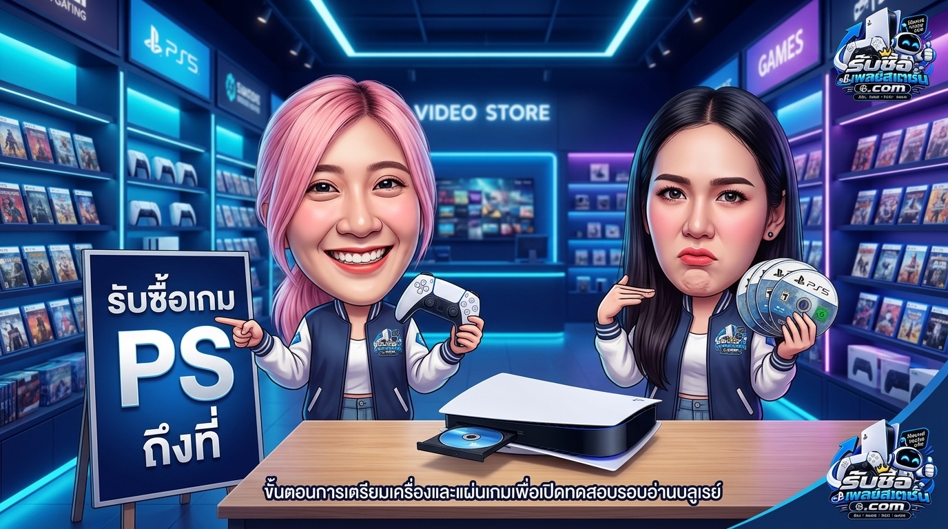 การเปิดทดสอบแผ่นเกมและหัวอ่านบลูเรย์คอนโซล PlayStation ก่อนส่งมอบให้ผู้รับซื้อ