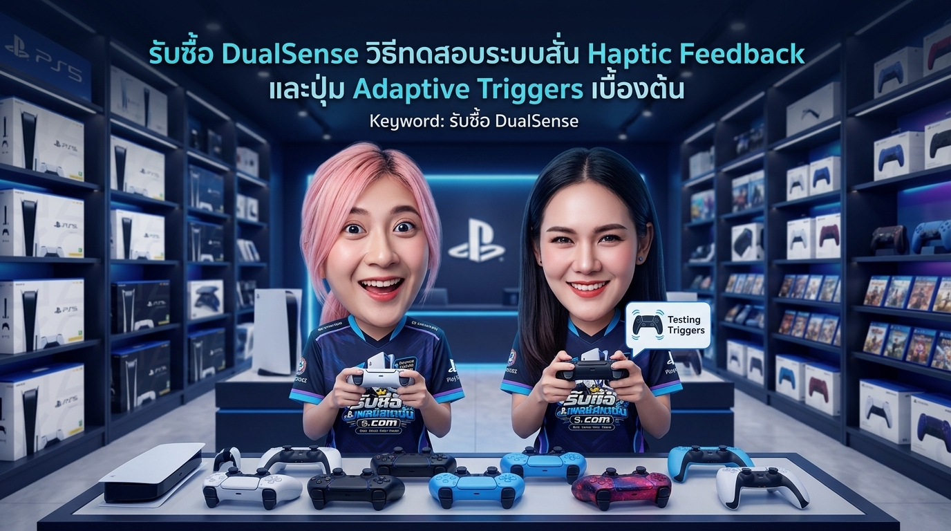 การทดสอบระบบสั่น Haptic Feedback และปุ่ม Adaptive Triggers บนคอนโทรลเลอร์ DualSense ของ PlayStation 5